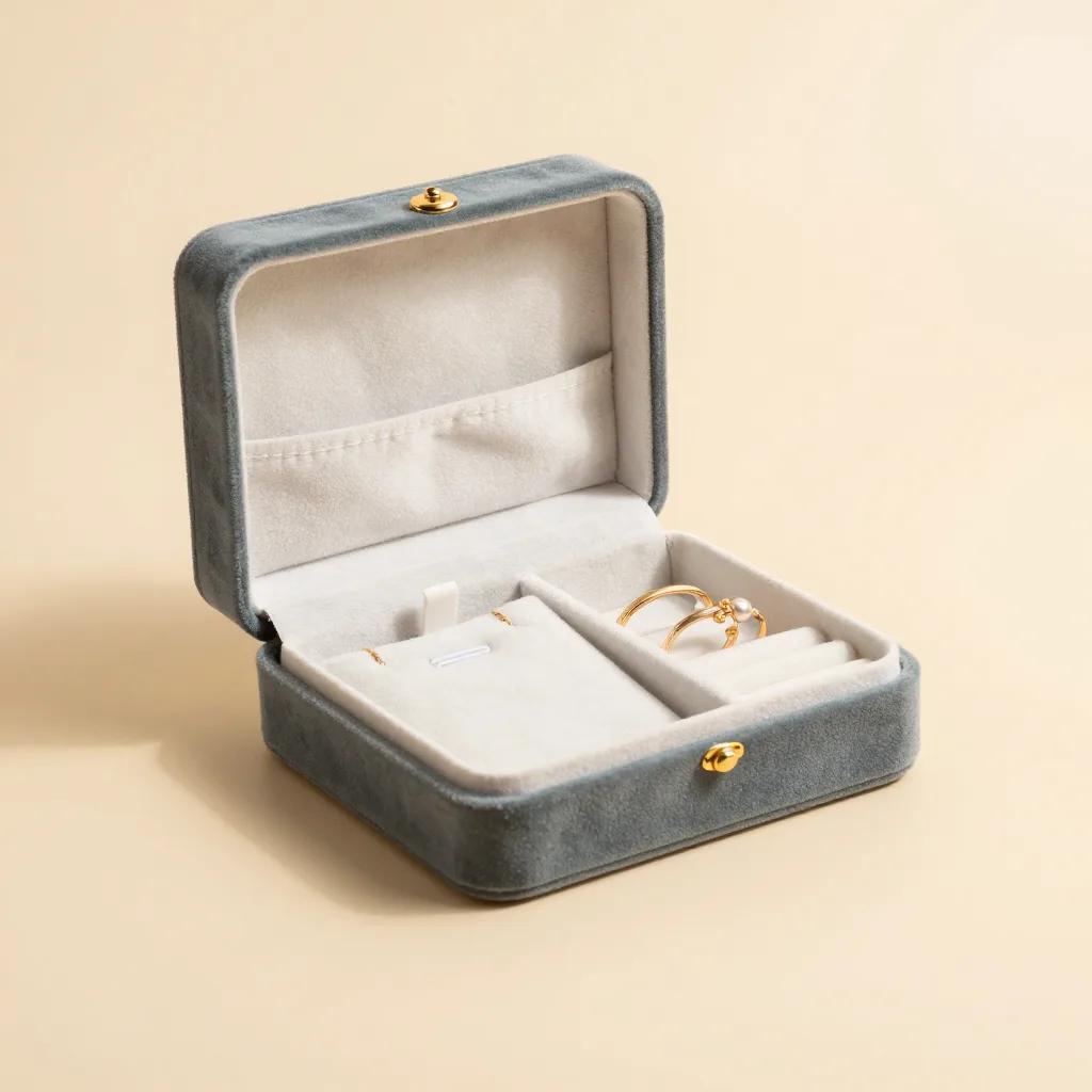 A tagua jewellery gift box on a light background